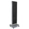 Azar Displays Two-Sided Pegboard Floor Display w/ Two C-Channel Sides on a Revolving Wheeled Base. 700258-BLK - alternate 1